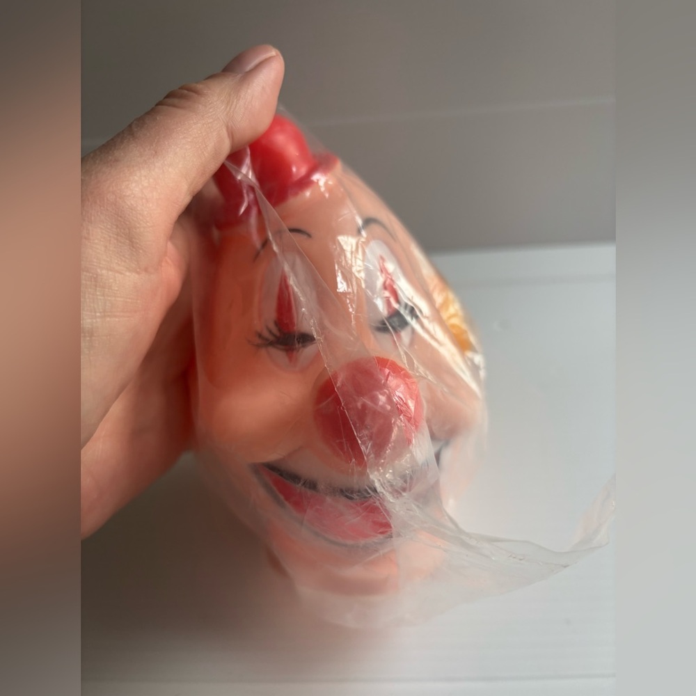 Vintage Clown Doll Head 5 Inch New Old Stock Craft Art Doll Supply